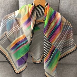 Fun Multicolored Silk Scarf